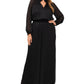 MSK Women's Smocked Waist Jumpsuit Black Size 2X