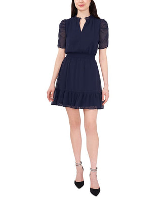 MSK Women's Ruffle Dress Blue Size Petite Small