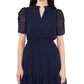 MSK Women's Ruffle Dress Blue Size Petite Small