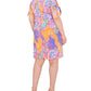 MSK Women's Tie Sleeve Mini Sheath Dress Pink Size 3X