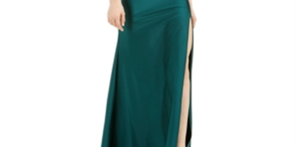 Jump Junior's Ruched Strapless Gown Green Size 0