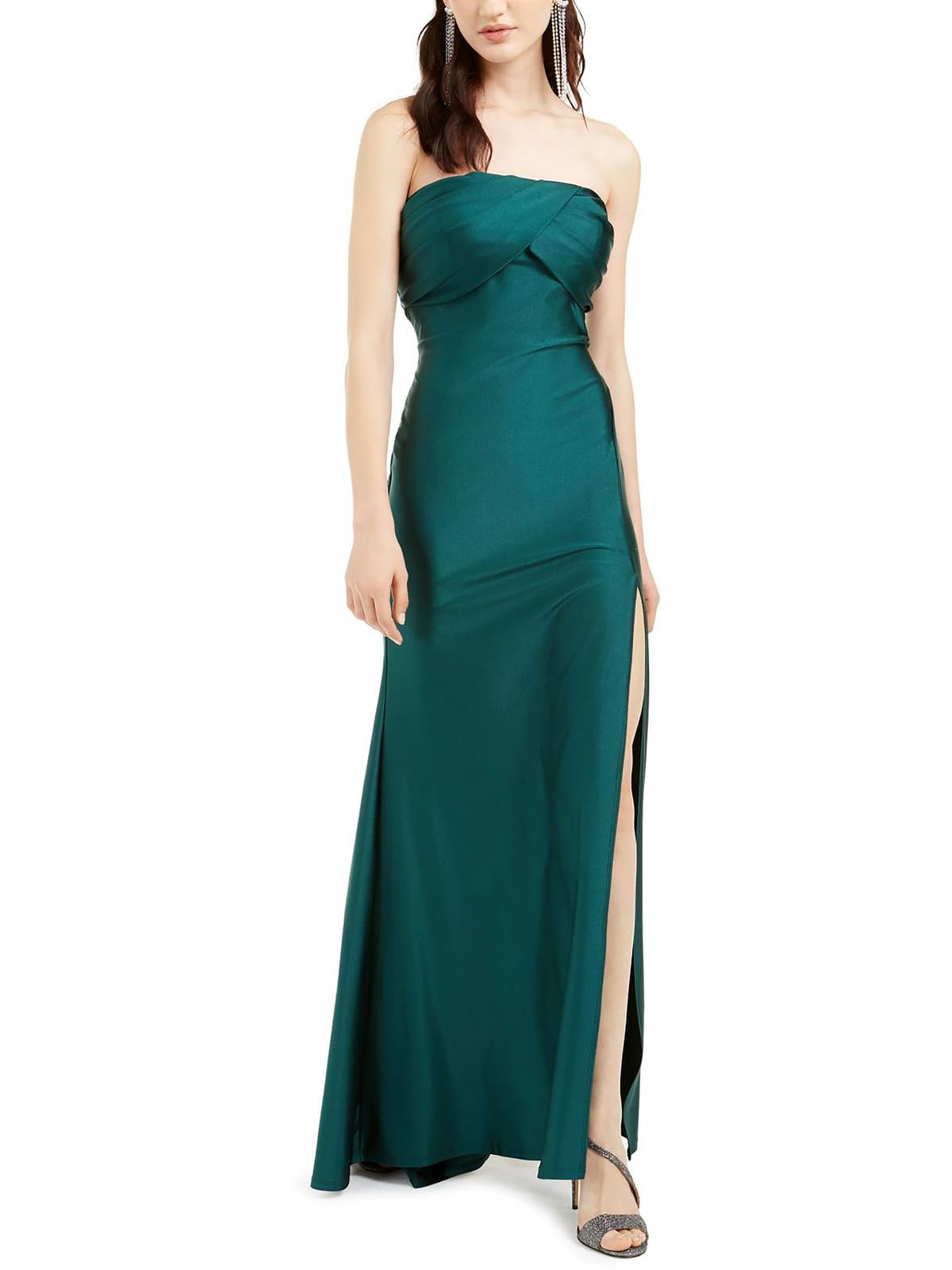 Jump Women's Satin Long Evening Dress Green Size 3
