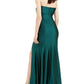 Jump Women's Satin Long Evening Dress Green Size 3