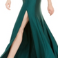 Jump Junior's Ruched Strapless Gown Green Size 9-10