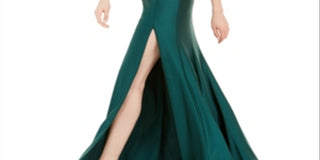 Jump Junior's Ruched Strapless Gown Green Size 9-10