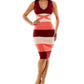 Bebe Women's Colorblocked Bandage Dress Pink Size Large