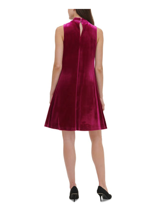Tommy Hilfiger Women's Sleeveless Halter Above the Knee Cocktail Shift Dress Red Size 6