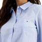 Tommy Hilfiger Women's Cotton Pinstripe Butto Down Shirt Blue Size XX-Large