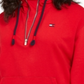 Tommy Hilfiger Women's Half Zip Logo Hoodie Red Size 3X