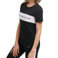 Tommy Hilfiger Women's Sport Colorblocked Logo T-Shirt Black Size Small