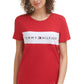 Tommy Hilfiger Women's Sport Colorblocked Logo T-Shirt Red Size X-Large