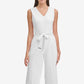 Tommy Hilfiger Women's Belted Cropped Jumpsuit White Size 16