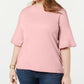 Tommy Hilfiger Women's Cotton Flared Sleeve Top Pink Size 0X