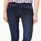 Tommy Hilfiger Women's Denim Pocketed Pull On Slimming Skinny Jeans Blue Size 12