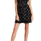 Betsey Johnson Women's Embroidered Daisy Voile Lace Up Fit & Flare Dress Black Size 2