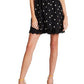 Betsey Johnson Women's Embroidered Daisy Voile Lace Up Fit & Flare Dress Black Size 2