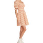 Betsey Johnson Women's Cotton Printed Fit & Flare Dress Orange Size Large