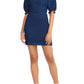 Betsey Johnson Women's Puff Sleeve Denim Mini Dress Blue Size 0