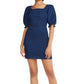 Betsey Johnson Women's Puff Sleeve Denim Mini Dress Blue Size 0