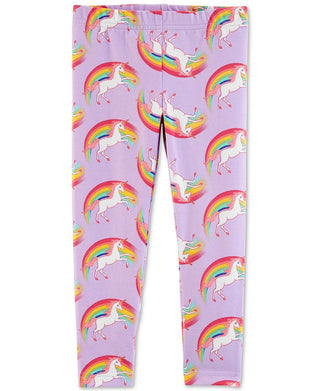 Carter's Toddler Girl's Rainbow Unicorn Leggings Purple Size 2T