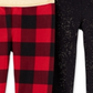 Carter's Toddler Girl's 2 Pk Buffalo Check & Sparkle Fleece Leggings Black Size 3T