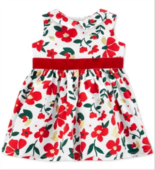 Carter's Infant Girl's Collar Diaper Cover Holiday Dress Red Size 6 MOS