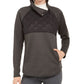 32 Degrees Women's Quilted Mockneck Pullover Grey Size Small
