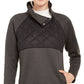 32 Degrees Women's Quilted Mockneck Pullover Grey Size Small