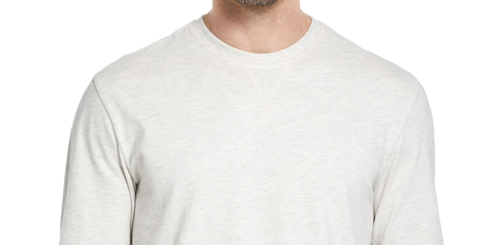 Weatherproof Vintage Men's Long Sleeve Brushed Jersey Crew Neck T-Shirt Brown Size Large