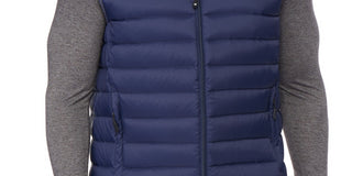 32 Degrees Men's Lightweight Stand Collar Full Zip Vest Blue Size X-Large