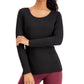 32 Degrees Women's Base Layer Scoop Neck Top Black Size Small