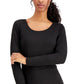 32 Degrees Women's Base Layer Scoop Neck Top Black Size Small