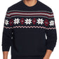 Weatherproof Vintage Men's Snowflake Crew Neck Sweater Black Size XX-Large