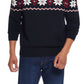 Weatherproof Vintage Men's Snowflake Crew Neck Sweater Black Size XX-Large