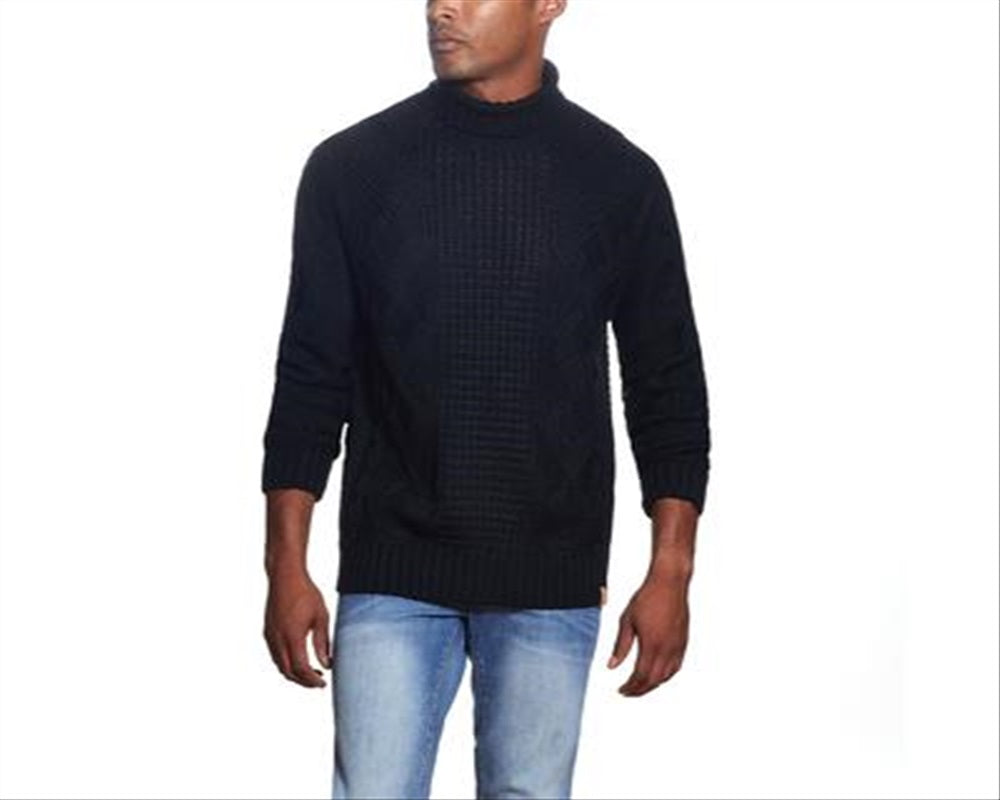 Weatherproof Vintage Men's Chunky Turtleneck Sweater Black Size Medium