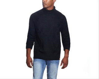 Weatherproof Vintage Men's Chunky Turtleneck Sweater Black Size Medium