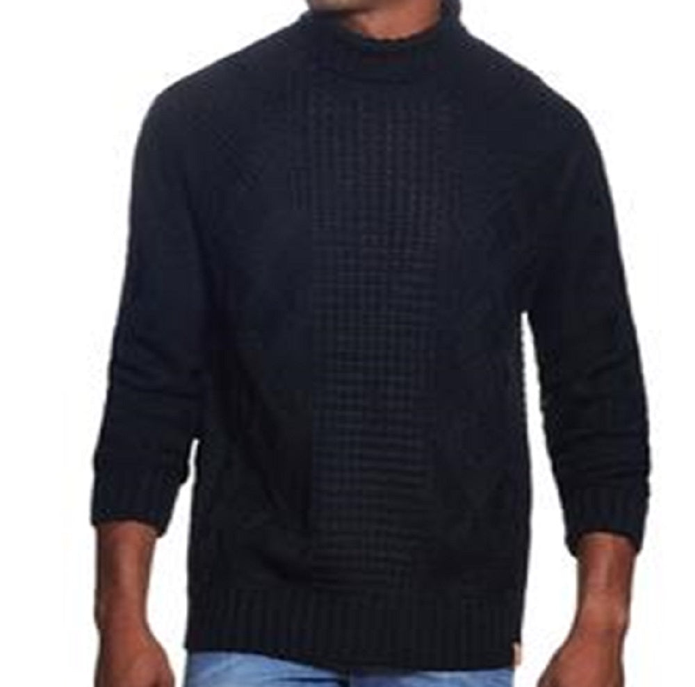 Weatherproof Vintage Men's Chunky Turtleneck Sweater Black Size Medium