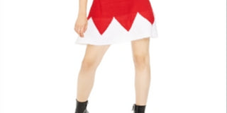 Planet Gold Junior's Holiday Santa Sweater Dress & Hat Red Size Large