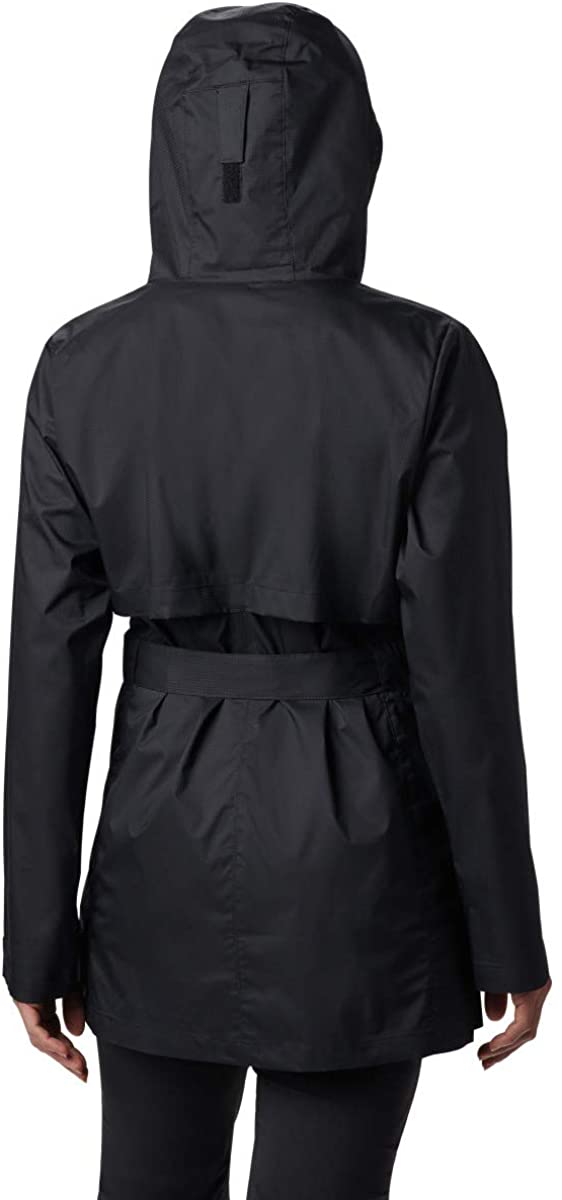 Columbia Women's Pardon My Trench Water Resistant Rain Jacket Black Size Small