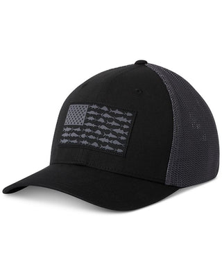 Columbia Men's Pfg Mesh Fish Flag Ball Cap Black