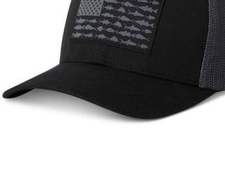 Columbia Men's Pfg Mesh Fish Flag Ball Cap Black