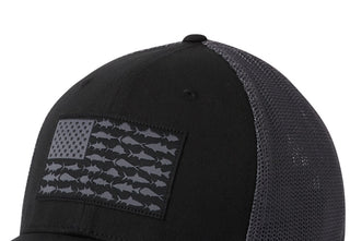 Columbia Men's Pfg Mesh Fish Flag Ball Cap Black