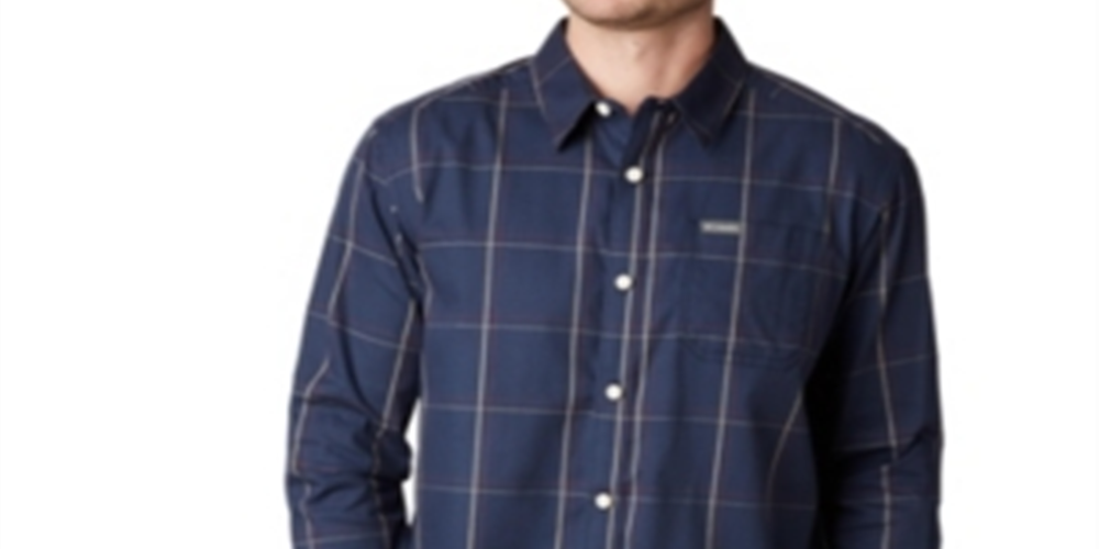 Columbia Men's Vapor Ridge Iii Plaid Shirt Blue Size X-Large