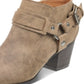Indigo Rd. Women's Sansun Buckle Ankle Boots Brown Size 8 M