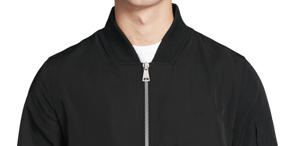 Calvin Klein Men's Flight Bomber Jacket Black Size Large