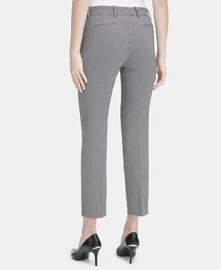 Calvin Klein Women's Square Print Ankle Pants Gray Size 14