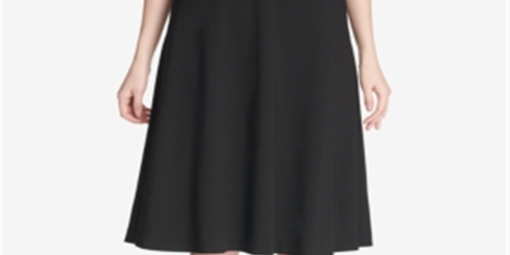 Calvin Klein Women's Belted A Line Skirt Black Size 2