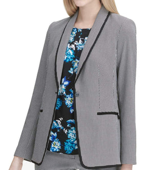 Calvin Klein Women's Printed One-Button Blazer Size 2