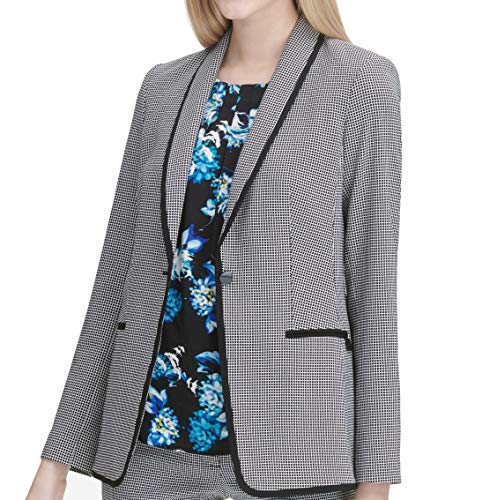 Calvin Klein Women's Printed One-Button Blazer Size 2