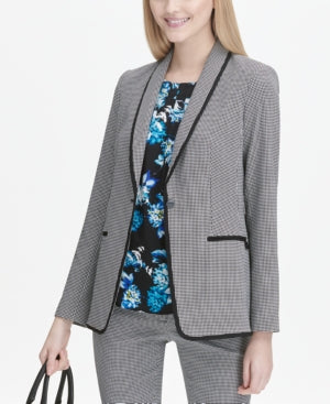 Calvin Klein Women's Printed One-Button Blazer Size 2
